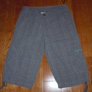 LIFE IS GOOD GRAY PLAID WOMENS SHORTS SZ 8 EXC CONDITION